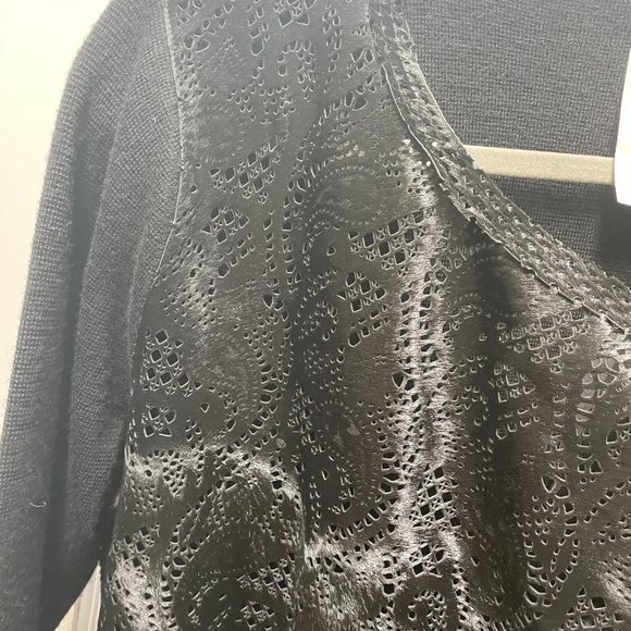 Elie Tahari lakshmi SW with leather black - Picture 7 of 8